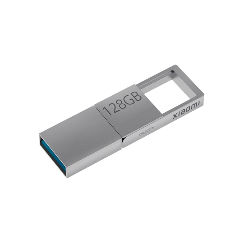 Xiaomi Dual-interface Flash Drive Memoria USB 128GB -  Entrada USB-A, Salida USB-C - Diseño Metalico - Color Plata (Pendrive)