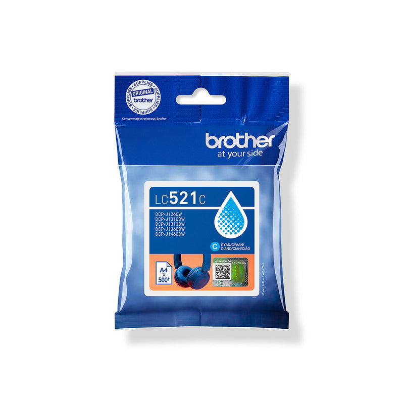 Brother LC521C Cyan Cartucho de Tinta Original - LC521C