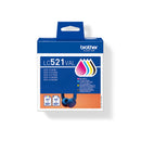 Brother LC521VAL Pack de 4 Cartuchos de Tinta Original (BK/C/M/Y) - LC521VAL