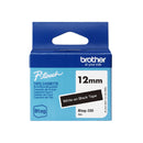 Brother Btag-335 Cinta 12mm - Texto Blanco sobre Fondo Negro - Medidas 12mmx4 Metros - Apta para PTN10, PTN20, PTN25BT