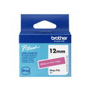Brother Btag-P35 Cinta 12mm - Texto Blanco sobre Fondo Rosa - Medidas 12mmx4 Metros - Apta para PTN10, PTN20, PTN25BT