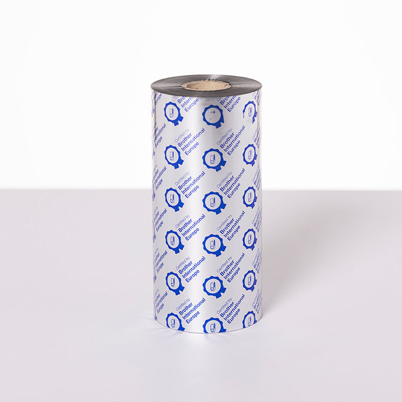 Brother BRP1D450154 Rollo de Ribbon de Resina Premium, 154 mm x 450m, Caja de 5 ud