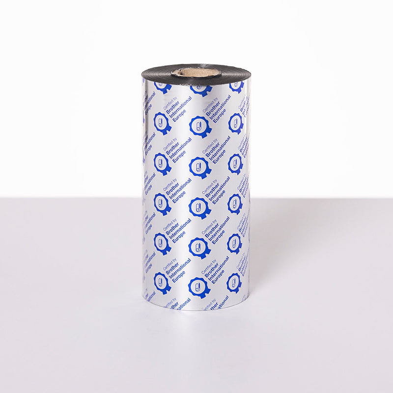 Brother BWS1D450154 Rollo de Ribbon de Cera Estandar Negro, 154mm x 450m, Caja de 5 ud