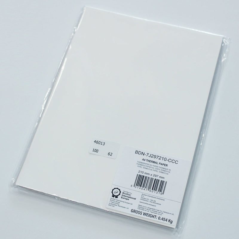 Brother BDN7J297210CCC Papel Térmico, A4 - 210x297mm, 100 Hojas