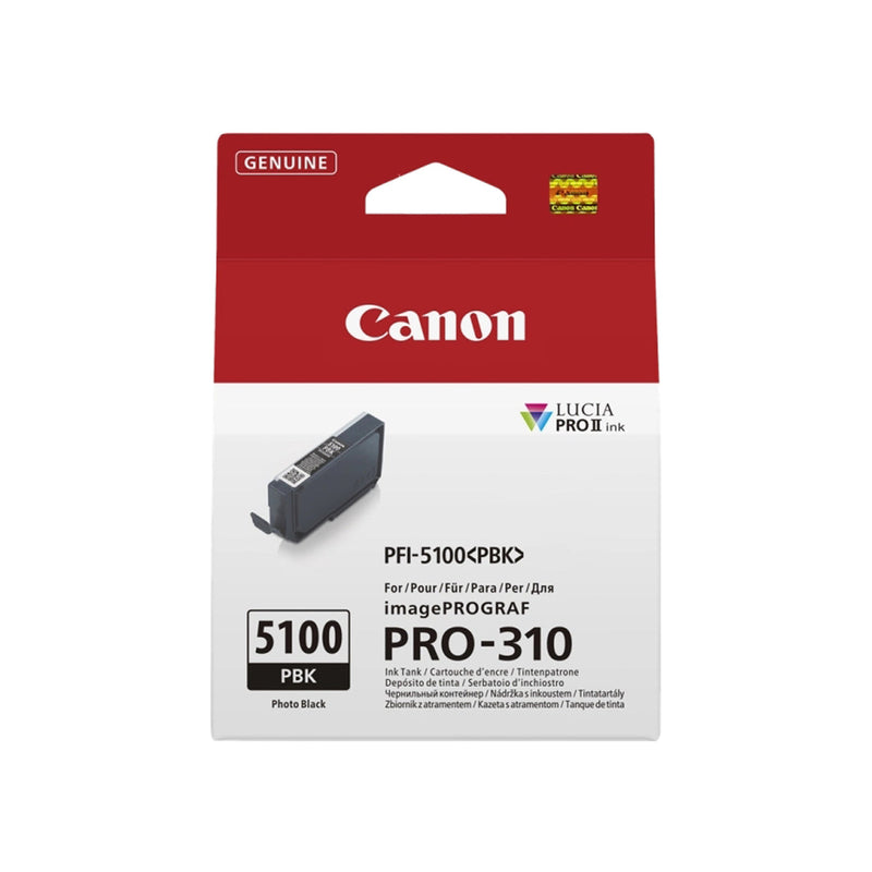 Canon PFI5100 Negro Photo Cartucho de Tinta Original - PFI5100PBK/6952C001