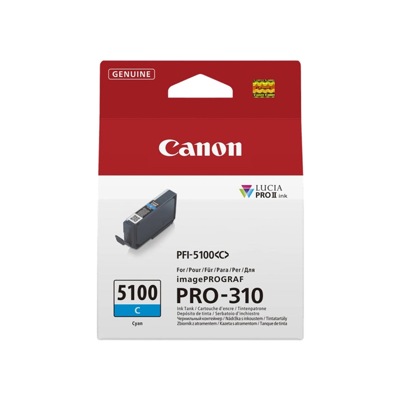 Canon PFI5100 Cyan Cartucho de Tinta Original - PFI5100C/6953C001