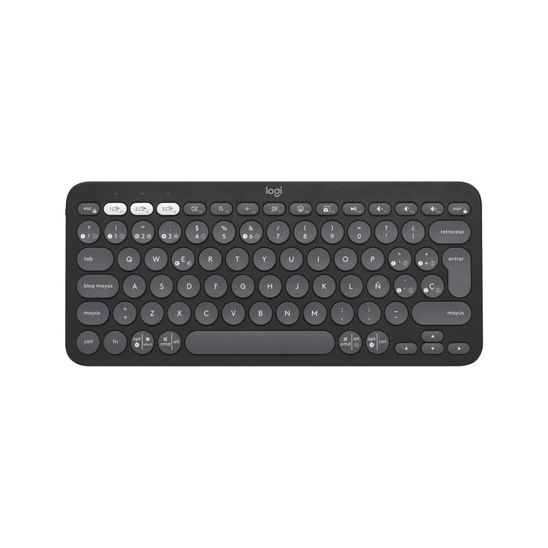 Logitech K380S Teclado Pebble Keys 2, Inalámbrico, Teclas Silenciosas, Multidispositivo - 920-011827