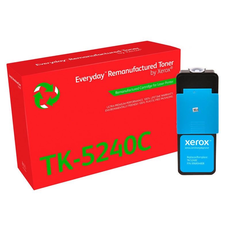 Xerox Everyday Kyocera TK5240 Cyan Cartucho de Toner Remanufacturado - Reemplaza 1T02R7CNL0/TK5240C