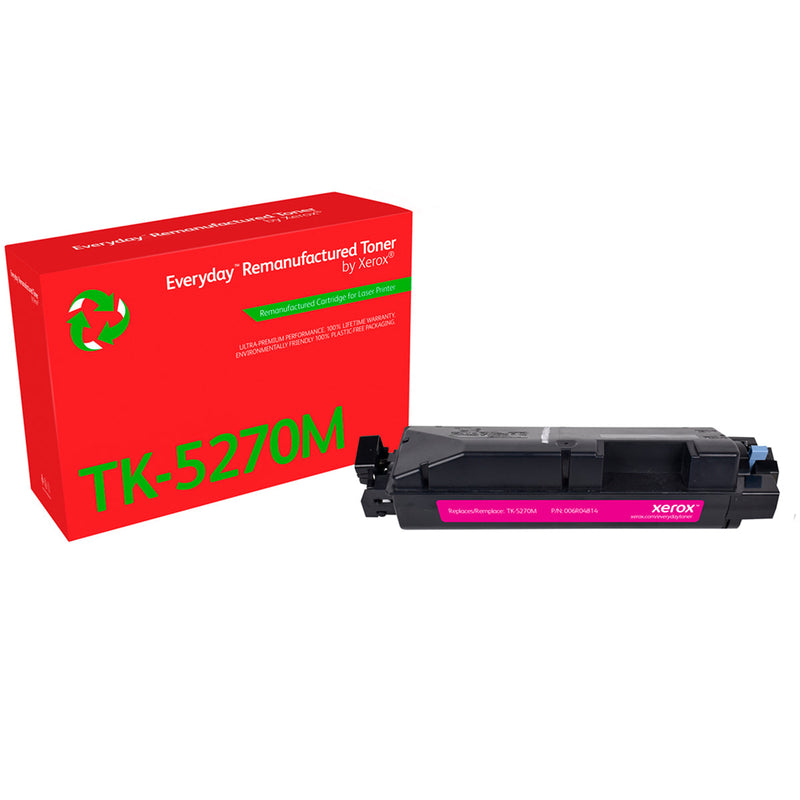 Xerox Everyday Kyocera TK5270 Magenta Cartucho de Toner Remanufacturado - Reemplaza 1T02TVBNL0/TK5270M