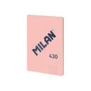 Milan Serie 1918 Libreta Encolada Formato A4 Cuadricula 5x5mm - 48 Hojas de 95 gr/m2 - Microperforado - Tapa Blanda - Color Rosa