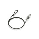 Aisens Cable de Seguridad Nano con Combinacion - Acero Revestido en Vinilo - Compatible con Ranura Nano 2.5x6mm - Cerradura de 4 Digitos - Negro