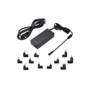 Ewent Cargador Universal para Portatil de 90W - 11 Clavijas Intercambiables - Automatico - Gestion Inteligente de Corriente - Color Negro