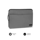 Subblim Funda Urban 15.6" - Proteccion Elegante y Funcional - Tela de Poliester 600D - Interior Acolchado de Foam - Color Gris