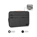 Subblim Funda Air Padding 360 Portátil de 13.3" a 14" - Protección 360º con Air Padding - Múltiples bolsillos - Resistente y duradera - Color Gris Oscuro