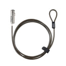 Tooq Cable Seguridad Nano 2.5x6mm Combinacion Portatil - Color Gris