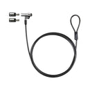 Tooq Cable Seguridad Nano 2.5x6mm Llave Para Portatiles - Color Gris