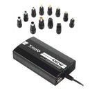 Tooq Cargador Universal para Portatil 100W - USB - 12 Adaptadores - Voltaje 12-24V - Indicador LED