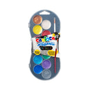 Carioca Acuarell Metallic Pack de 12 Acuarelas en Pastillas de Ø 30mm - Brillantes - Facilmente Mezclables - Colores Metallic Surtidos