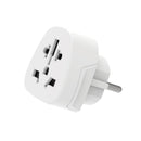 Ewent EW1480 Adaptador de Viaje Universal - USA, UK, AUS y Europa a Schuko - Color Blanco