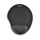 NGS Kilim Gel Alfombrilla para Raton Ergonomica - Relleno Gel - Soporte de Muñeca - Medidas 25x21cm - Color Negro