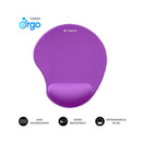 Subblim Ergo Neogel Alfombrilla Ergonomica para Raton - Espuma Elastica - Microtexturizada Impermeable - Base Antideslizante - Color Lila