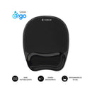 Subblim Ergo Crystal Flex Alfombrilla Ergonomica para Raton - Gel Refrigerante Autoajustable - Diseño Ondulado Ergonomico - Base Antideslizante - Color Negro