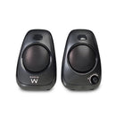 Ewent Altavoces Estereos de Sobremesa de 10W - Alimentacion USB - Jack de 3.5mm - Control de Volumen - Color Negro