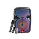 XO F51 Altavoz Karaoke - Bluetooth 5.0 - 10W - Funcion TWS - Iluminacion RGB - Microfono con Cable - Mando a Distancia - Color Negro