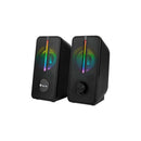 NGS Gaming GSX-150 Altavoces USB 2.0 12W - Iluminacion LED RGB - Conexion Jack 3.5mm - Controles en Altavoz