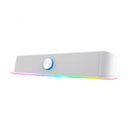 Trust GXT 619 Thorne Barra de Sonido Gaming 12W - Iluminacion RGB - Jack 3.5mm - Control de Volumen - Color Blanco