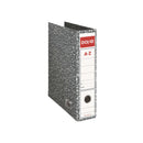 Dohe Archivador Gris Jaspeado A4 - Medidas 282x318x75mm - Carton Forrado con Papel Impreso - Cantoneras Metalicas - Ollao y Palanca de Maxima Calidad