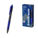 Erichkrause Smart-Gel Boligrafo Retractil - Punta de 0.5mm - Trazo de 0.4mm - Cuerpo Translucido Redondo - Tinta de Gel de Secado Rapido - Color Azul (12 unidades)