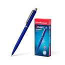 Erichkrause Boligrafo Automatico Smart - Recargable con Clip Metalico - Punta de 07mm - Tinta de Secado Rapido - Cuerpo Opaco y Satinado - Color Azul (12 unidades)