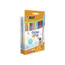 Bic Cristal Multicolour Pack de 20 Boligrafos de Bola - Punta 1.6mm - Trazo 0.42mm - Tinta con Base de Aceite - Colores Surtidos