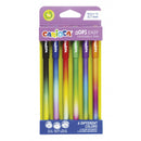 Carioca Oops Easy Pack de 6 Boligrafos Borrables con Punta de Ø 0.7mm - Tinta Termo Sensible - Cuerpo con Efecto Degradado de Colores Surtidos - Doble Goma - Colores Surtidos