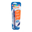 Carioca Oops Pop Boligrafo Borrable - Termo Sensible - Empuñadura Texturizada - Punta de 0.7mm - Doble Goma - Recambios Compatibles - Color Azul