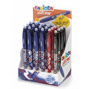 Carioca Oops Pop Expositor de 24 Boligrafos Borrables - Termo Sensible - Empuñadura Texturizada - Punta de Ø 0.7mm - Doble Goma - Recambios Compatibles - Colores Surtidos