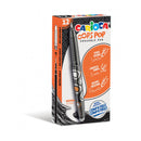 Carioca Oops Pop Boligrafos Borrables - Termo Sensible - Empuñadura Texturizada - Punta de Ø 0.7mm - Doble Goma - Recambios Compatibles - Color Negro (12 unidades)