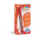 Carioca Oops Pop Boligrafos Borrables - Tinta Termo Sensible - Empuñadura Texturizada - Punta de 0.7mm - Doble Goma - Recambios Compatibles - Color Rojo (12 unidades)