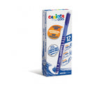 Carioca Oops Boligrafos Borrables - Tinta Termo Sensible - Empuñadura Ergonomica Triangular - Punta Ø 0.7mm - Doble Goma - Recambios Compatibles - Color Azul (12 unidades)