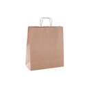 Apli Pack de 50 Bolsas Kraft - Alta Resistencia - Asas Rizadas - Reutilizables y Reciclables - Color Marron