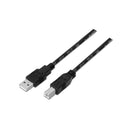 Aisens Cable USB 2.0 Impresora - Tipo A Macho a Tipo B Macho - 3.0m - Color Negro
