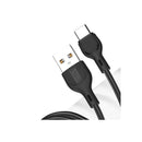 XO NB200TC1 Cable USB-A Macho a USB-C - Carga y Transmision de Datos Alta Velocidad - 2.1A - 1m - Color Negro