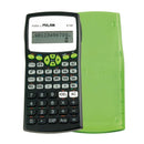 Milan M240 Calculadora Cientifica 10+2 Digitos - Pantalla de 2 Lineas - 240 Funciones Integradas Incluyendo 124 Cientificas - Carcasa Protectora Verde - Color Negro/Blanco/Verde/Gris