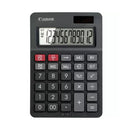 Canon AS-120 II Calculadora de Sobremesa con Pantalla LCD de 12 Digitos - Funciones de Marcacion, Inversion y Memoria de Gran Total - Alimentacion Solar y Pilas - Color Negro
