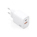 Aisens Cargador GaN 30W - USB-C PD3.0 - Tecnologia AI para Detectar Protocolo y Velocidad de Carga - Color Blanco