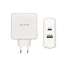 Aisens Cargador para Smartphone 48W 1x USB-C PD3.0 30W, 1x USB-A QC3.0 18W