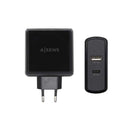 Aisens Cargador para Smartphone 57W 1x USB-C PD3.0 45W, 1x USB-A 5V/2.4A 12W