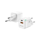 Aisens Cargador GAN 30W - 1xUSB-C PD3.0 QC4.0 - 1xUSB-A QC3.0 -Color Blanco