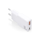 Aisens Cargador GaN Ultra Delgado 30W - 1xUSB-C PD3.0 QC4.0 - 1xUSB-A QC3.0 - Color Blanco